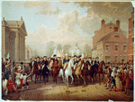 "Evacuation day" and Washington's triumphal entry in New York City, Nov. 25th, 1783 