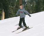 [Photo]: Boy skiing