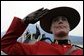 President George W. Bush waves from Air Force One during a visit to Halifax, Canada, Dec. 1, 2004.White House photo by Paul Morse