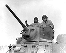 [First official photo of African American marines in tank turret during World War II]