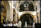 Mrs. Laura Bush and Mrs. Livia Klausova, First Lady of Czech Republic, visit Strahov Church Tuesday, June 5, 2007, in Prague, Czech Republic. More than 800 years old, it is home to a library, gallery of art and monastery. White House photo by Shealah Craighead