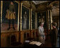 Mrs. Laura Bush is greeted by Sylvia Bretschneider, the President of the State Parliament, during a tour Wednesday, June 6, 2007, of the Schwerin Castle in Schwerin, Germany. White House photo by Shealah Craighead