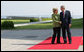 President George W. Bush is officially welcomed by Germany's Chancellor Angela Merkel to the G8 Summit Thursday, June 7, 2007, at the Kempinski Grand Hotel in Heiligendamm, Germany. White House photo by Eric Draper