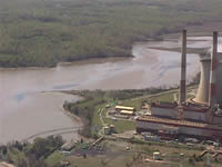 Aerial View of Chalk Point Oil Spill.