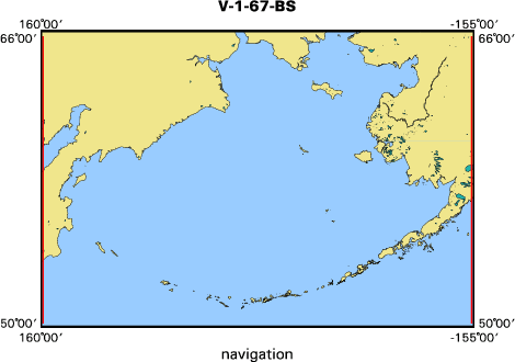 V-1-67-BS map of where navigation equipment operated