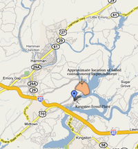 Google map showing spill and surrounding area.