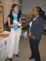 Staff member from the Asian American Health Initiative talks about its programs.