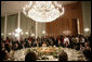 President George W. Bush and Mrs. Laura Bush attend the State Dinner in their honor with with the President of Paksitan, Saturday, March 4, 2006 in Islamabad, Pakistan. White House photo by Eric Draper