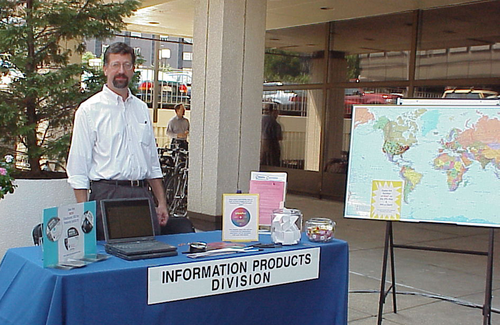 Figure 3 Paul Harrison (TAF) Awaits the Community Day Crowd