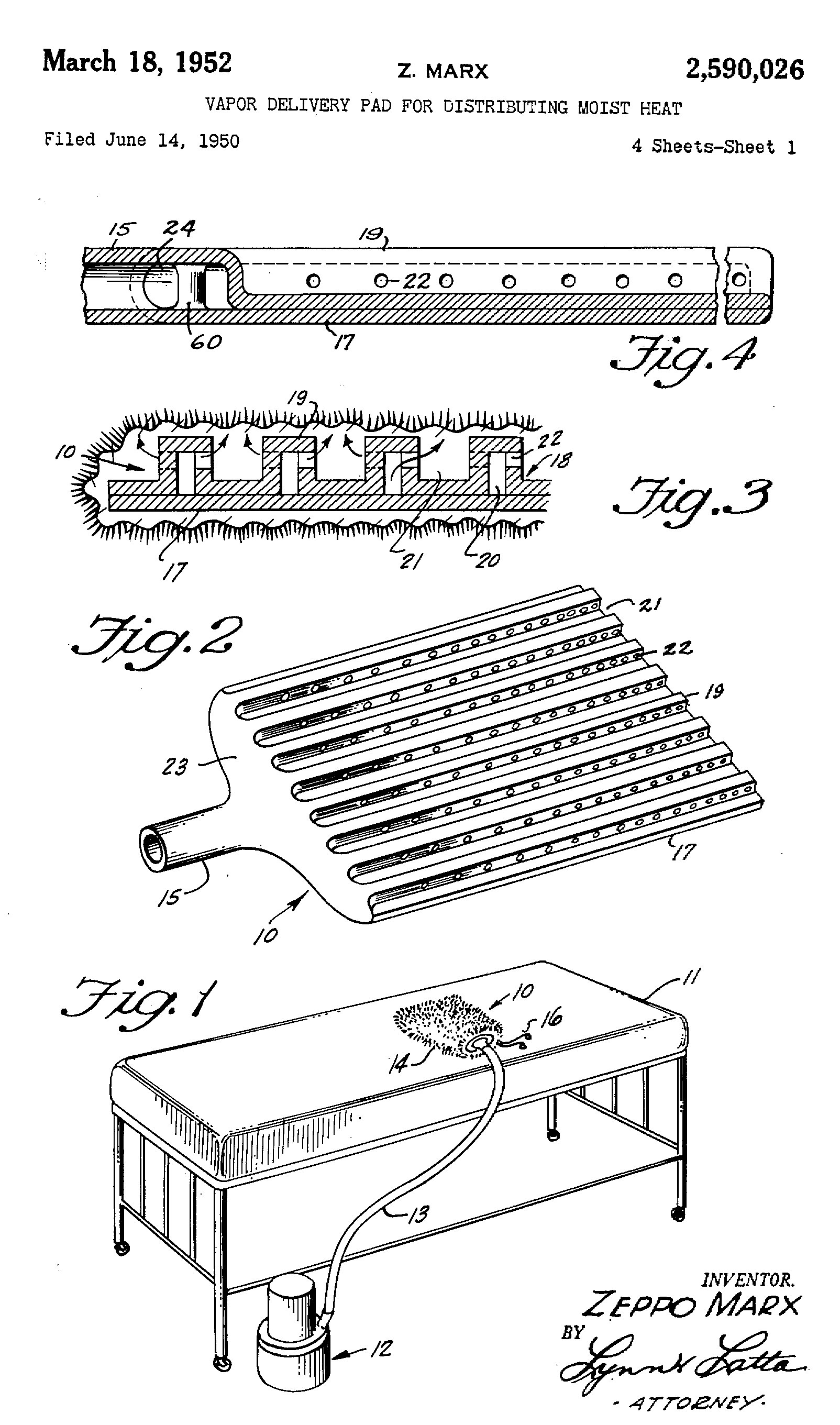 Figure 5 Drawings for U.S. Patent # 2,590,026