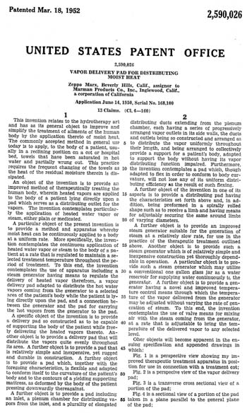 Figure 6 Specifications for U.S. Patent 
    # 2,590,026