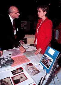 Vendors of conservation products shared the Mumford Room with Library conservators.