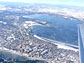 Aerial photo of ice cover on northern lakes