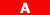 The letter A appears in white against a red background