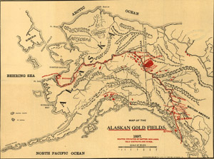 Map of the Alaskan Gold Fields.