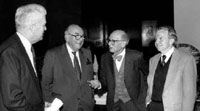 Dr. Billington, Roy Jenkins, Librarian Emeritus Daniel Boorstin and John Cole