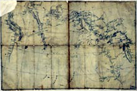 Nicholas King map (ca. 1803) used by the Lewis and Clark expedition, with annotations by Meriwether Lewis, showing their route along the Mississippi and Missouri rivers.