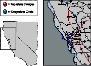 Northern California map with 

VANCHCS locations indicated. 

Oakland, Martinez, Mare Island, Vallejo, 

Fairfield, Sacramento, Chico, Redding.