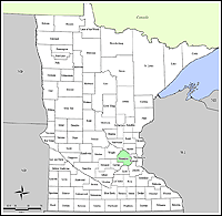 Map of Declared Counties for Emergency 3278