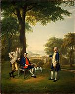 image of Arthur Holdsworth Conversing with Thomas Taylor and Captain Stancombe by the River Dart