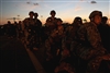 U.S. Army soldiers assigned to the 82nd Airborne Division get ready to board a C-130 Hercules aircraft during a joint forcible entry exercise on Pope Air Force Base, N.C., Oct. 21, 2008.