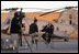 Terry Moran of ABC News interviews Vice President Dick Cheney at Al-Asad Airbase in Iraq, Sunday Dec. 18, 2005.