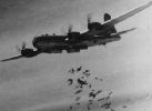 B-29 Plane dropping bombs