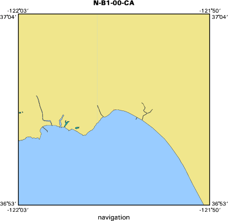 N-B1-00-CA map of where navigation equipment operated