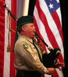 USFS Piper plays Amazing Grace as a final tribute