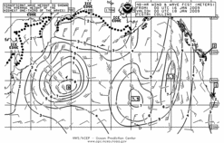 Latest 48 hour Pacific wind & wave forecast