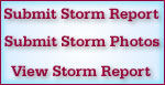 submit storm report, view storm report, or submit storm photo links