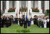 Vice President Dick Cheney and Lynne Cheney stand with former Prime Minister Margaret Thatcher of Great Britain for a moment of silence on the South Lawn September 11, 2006, to commemorate the fifth anniversary of the September 11th terrorist attacks. 