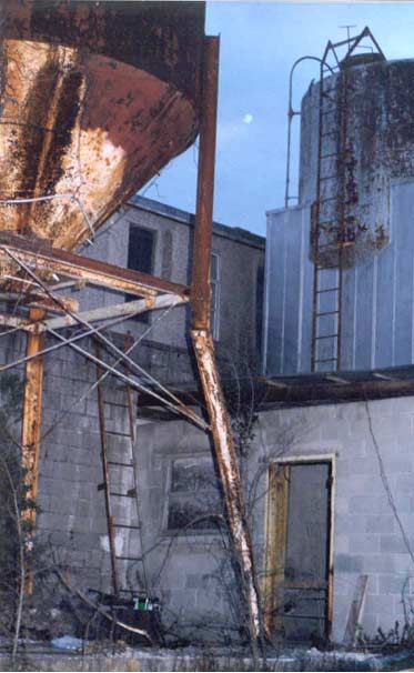 ladders used by workers to gain access to the roof