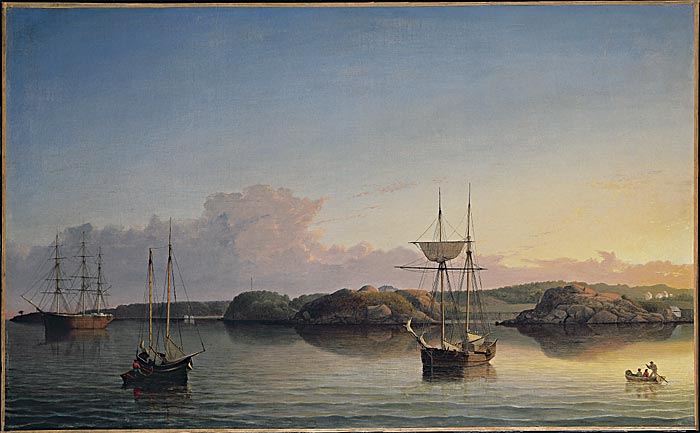 Stage Rocks and Western Shore of Gloucester Outer Harbor by Fitz Hugh Lane
