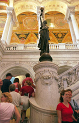 Visitors crowded the Jefferson's Building's Great Hall as well as its front staircase to enjoy the festivities.