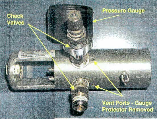 Vent ports located in the low pressure section of the regulator.