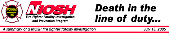 NIOSH Fire Fighter Fatality Investigation and 
Prevention Program