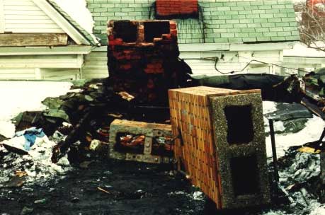 Collapsed Brick Chimney