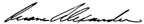 Dr. Alexander's Signature