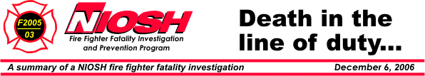 NIOSH Fire Fighter Fatality Investigation and 
Prevention Program