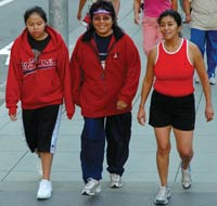 people walking for exercise