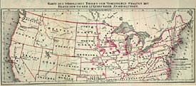 Map of Luxembourger Settlements in U.S.