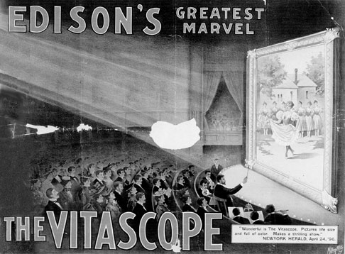 Advertisement for the Vitascope motion picture projector