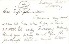 Lord Randolph Churchill to Miss Jennette Jerome, August 14, 1873
