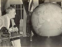 President Roosevelt and his globe