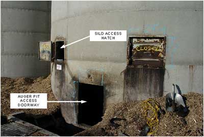 Photo 2. Auger pit door and hatches