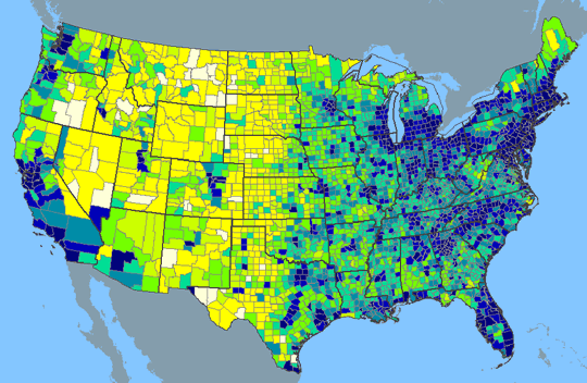 Map of hot spots of rarity and richness.