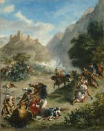 image of Arabs Skirmishing in the Mountains