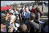 Vice President Dick Cheney and Mrs. Cheney speak to members of the media during a recent visit to the flood ravaged areas of New Orleans, Louisiana Thursday, September 8, 2005, to tour the 17th Street levee repair operations and relief efforts in the wake of Hurricane Katrina.