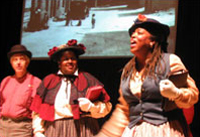 Performers onstage in the Coolidge Auditorium in the production of "Hidden Washington"